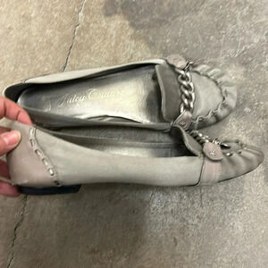 Vintage juicy couture leather flats with heart charm